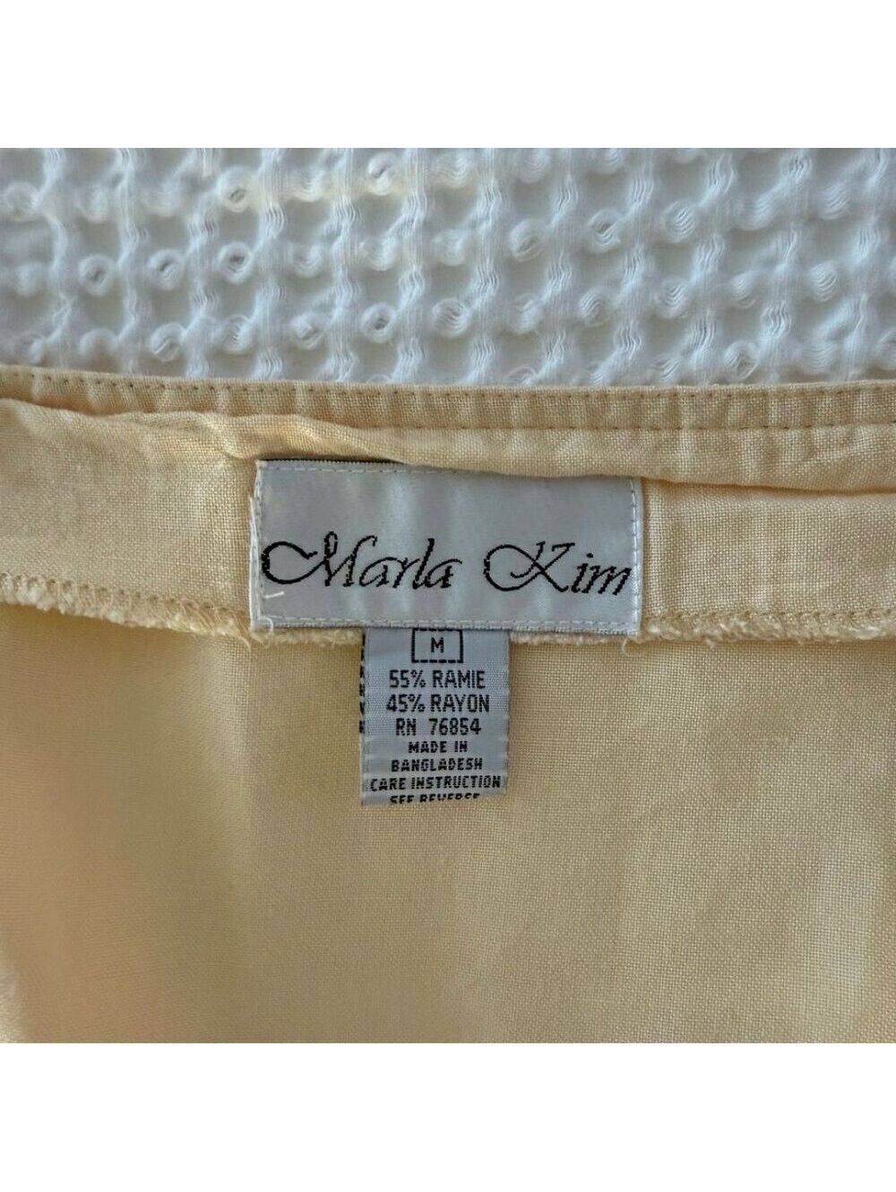 Vintage Marla Kim Butter Yellow Midi Wrap Skirt - Picture 6 of 8